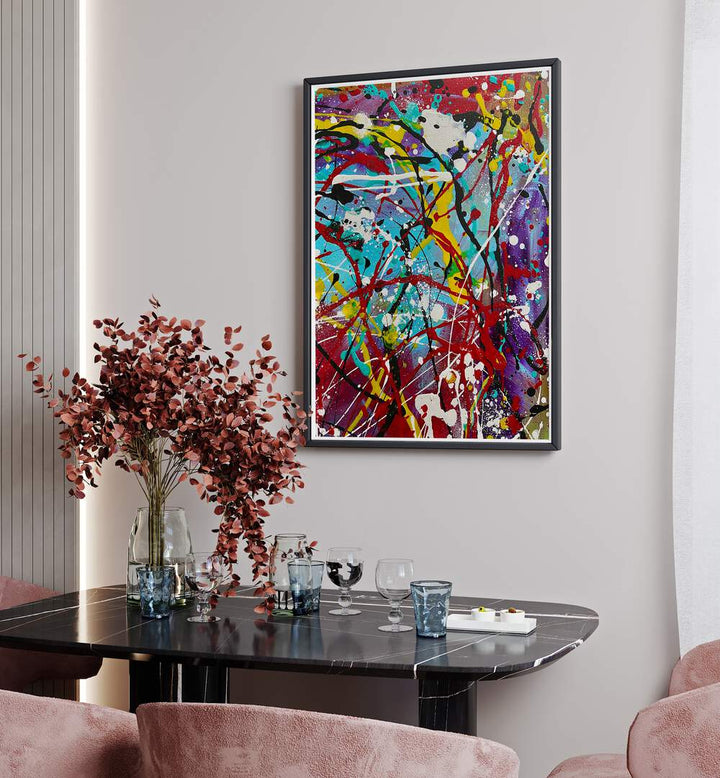 Vibrant JELLY BEAN I, ABSTRACT PAINTINGS enhances any space with modern elegance and playful creativity.
