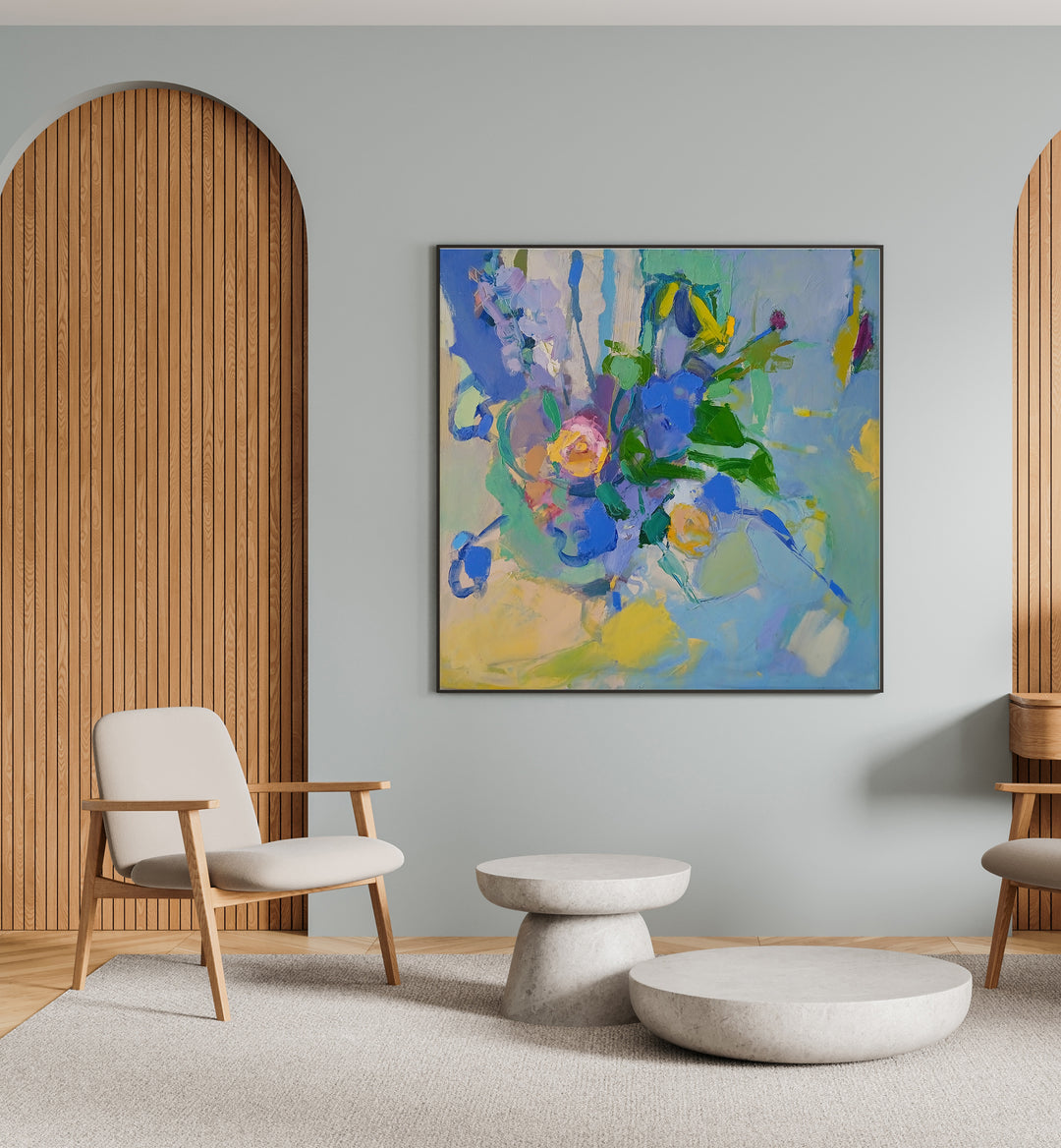 Brighten your home with the SPRING BOUQUET, ABSTRACT PAINTINGS, showcasing vibrant colors and floral beauty.