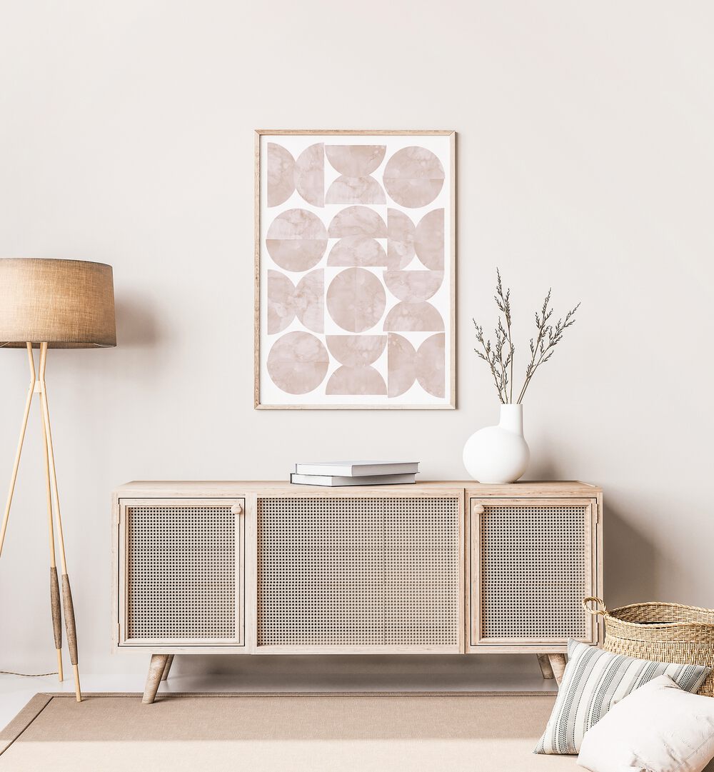Stylish WATERCOLOR CIRCLES, GEOMETRIC ART PRINTS enhance home decor with a creative and colorful design.