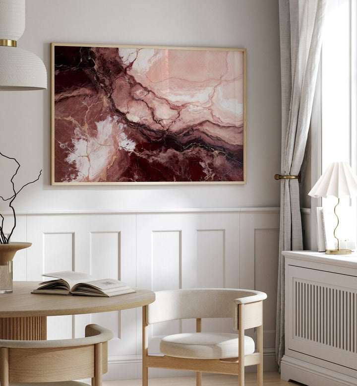 Stunning ROSEWOOD ECHOES, ABSTRACT PAINTINGS piece, enhancing modern interiors with rich colors and elegant design.