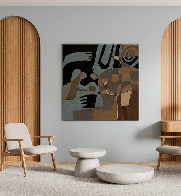 ESSENCE IV, ABSTRACT PAINTINGS showcased in a modern interior, adding artistic flair to any space.