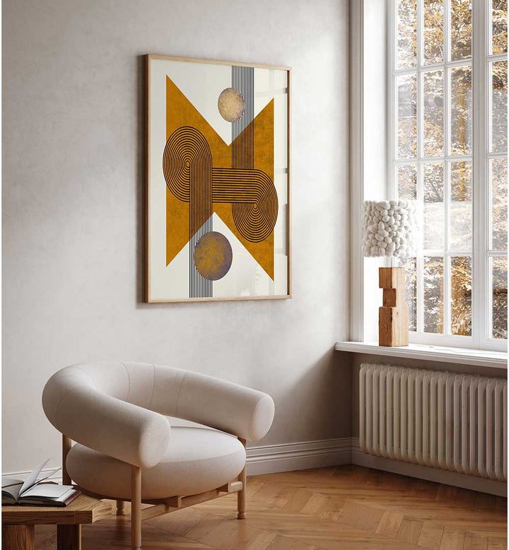 TEXTURED MID CENTURY COMPOSITION IV , GEOMETRIC ART PRINTS