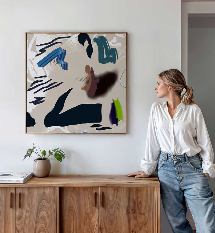 MIXED MEDIA ABSTRACT V , ABSTRACT PAINTINGS