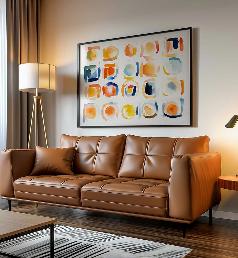 CIRCLES AND SQUARES , ABSTRACT PAINTINGS