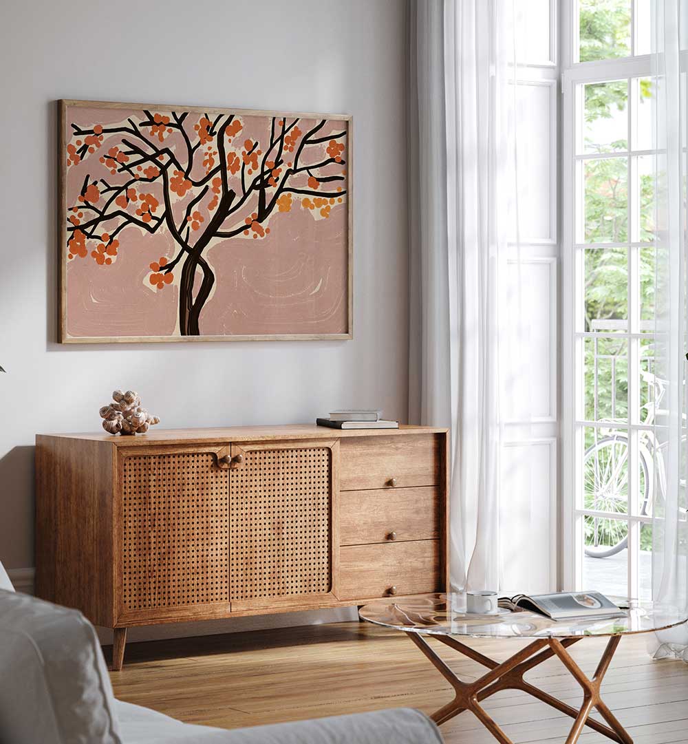 STYLIZED TREE , FLORAL FLOWER PAINTINGS
