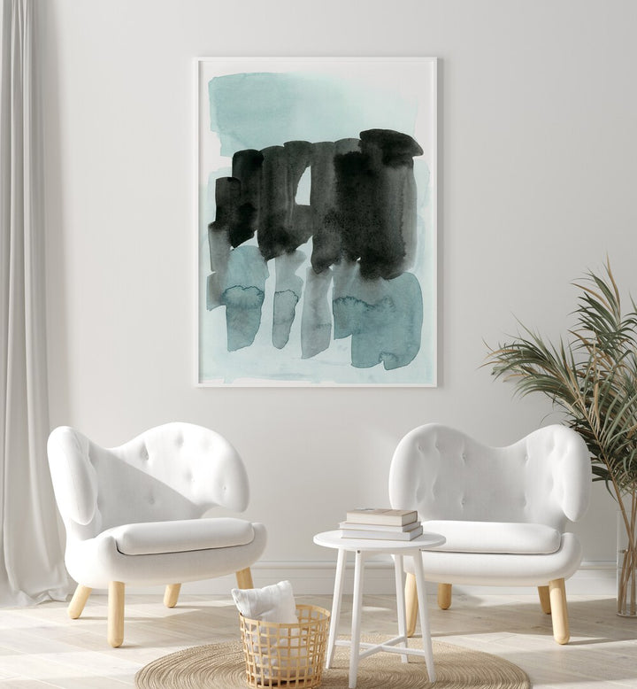 Elegant living space featuring STATIC MOVEMENT, ABSTRACT PAINTINGS that enhance ambiance with captivating artistry.