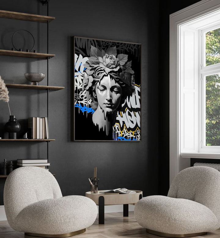 Stylish STREET SELENE, ALTERED ART PRINTS by DIKHOTOMY enhance modern decor with urban creativity and charm.