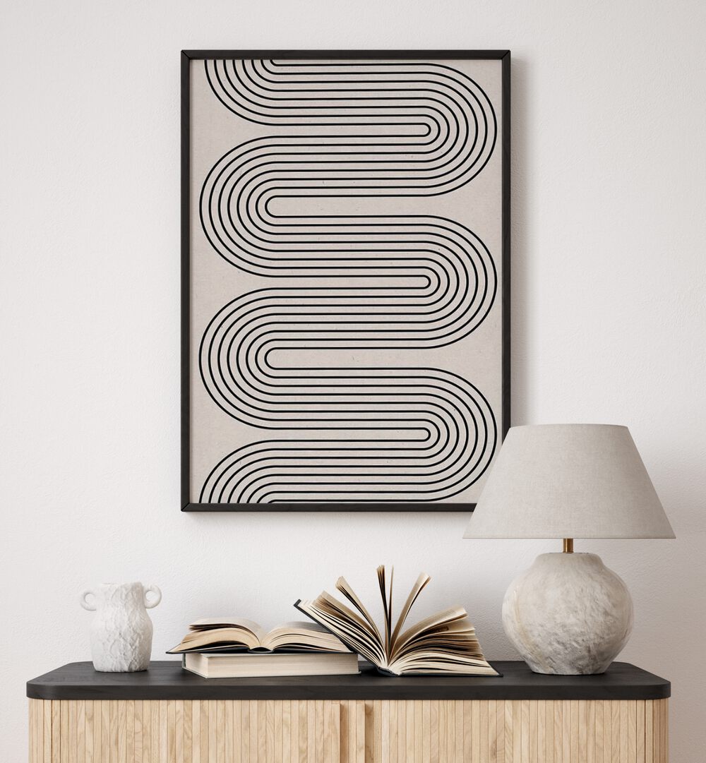 Stylish MODERN BALANCE IV, BOHO ART PAINTINGS, enhancing contemporary decor by The Miuus Studio. Perfect for any space.