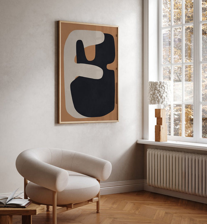 Stylish room featuring TRIBAL SHAPES XIII, GEOMETRIC ART PRINTS, showcasing unique tribal-inspired designs.