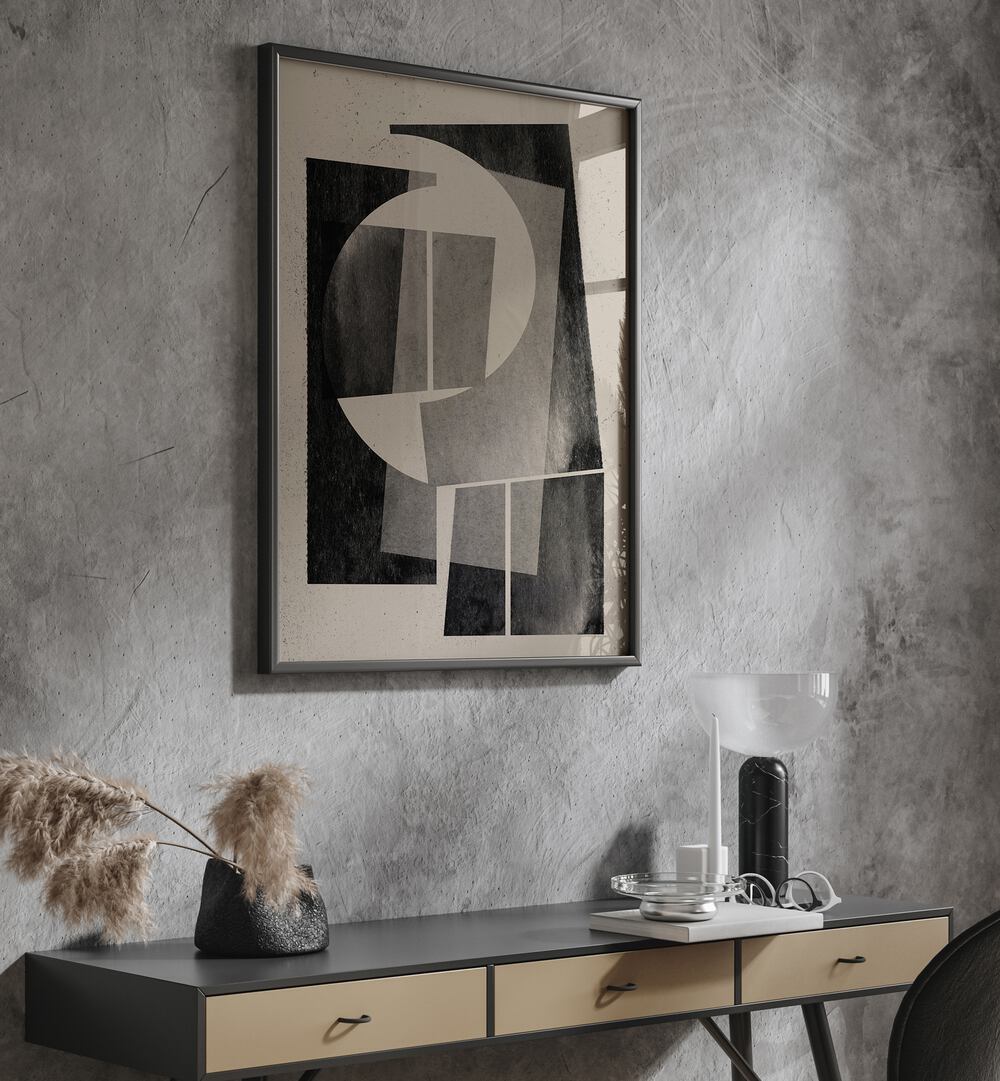 Elevate your decor with PAPER CUT NO.8, GEOMETRIC ART PRINTS featuring dynamic cut-out designs and vibrant colors.