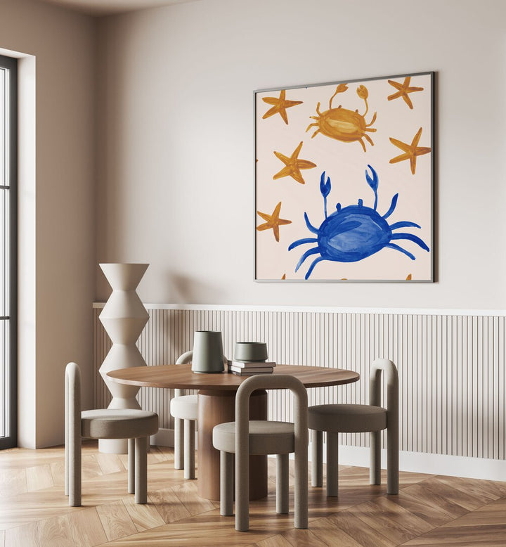 Vibrant WATERCOLOUR TILE XI, KIDS ROOM PAINTINGS brighten up any space with unique beach-themed patterns.