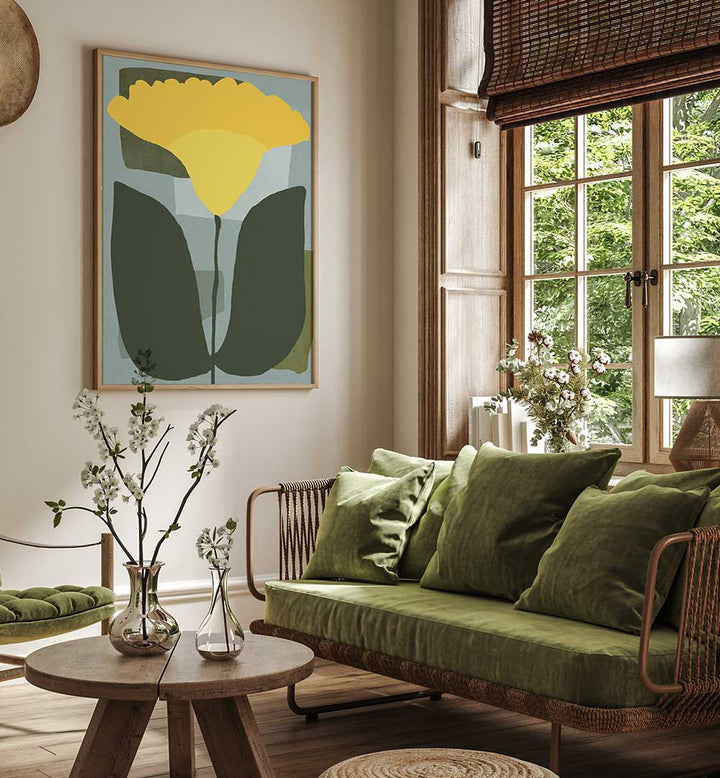 SIMPLISTIC YELLOW , FLORAL FLOWER PAINTINGS