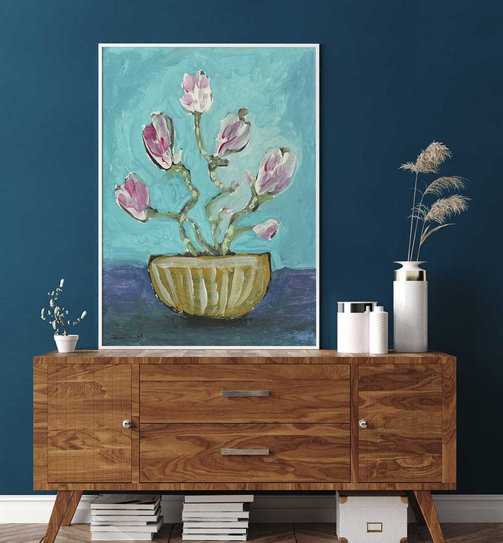 MAGNOLIA VASE , FLORAL FLOWER PAINTINGS