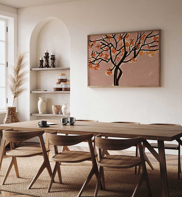 STYLIZED TREE , FLORAL FLOWER PAINTINGS