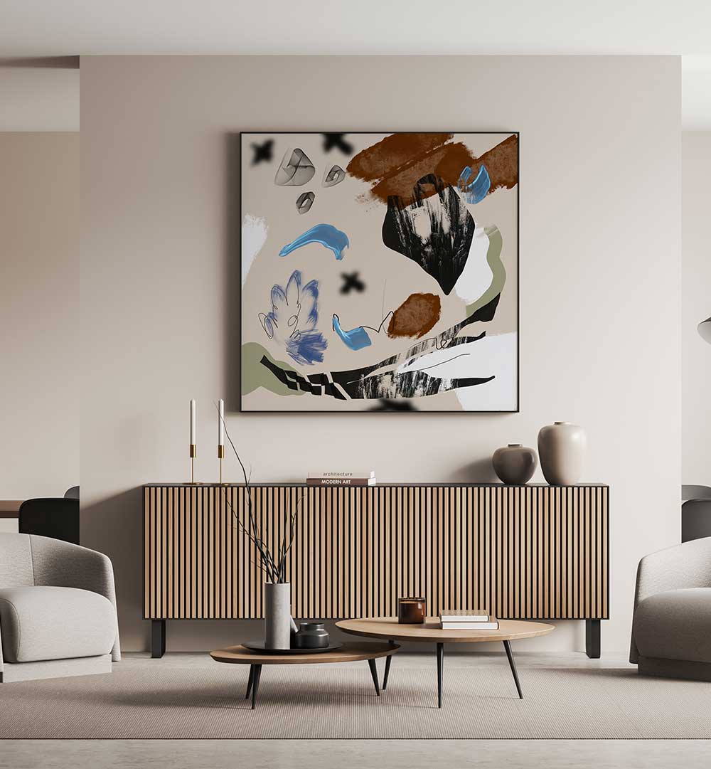 MIXED MEDIA COMPOSITION , ABSTRACT PAINTINGS