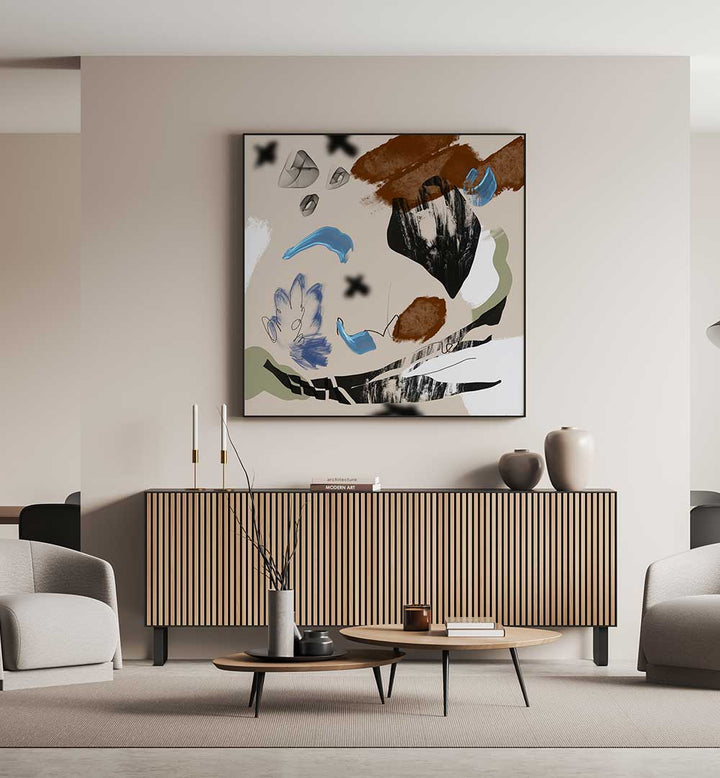 MIXED MEDIA COMPOSITION , ABSTRACT PAINTINGS