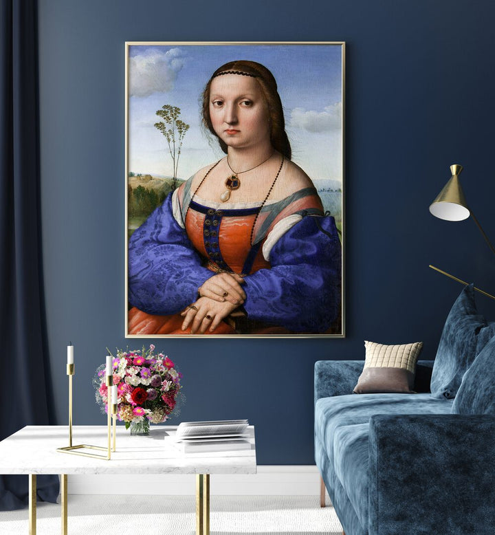 PORTRAIT OF MADDALENA STROZZI DONI , VINTAGE PAINTINGS