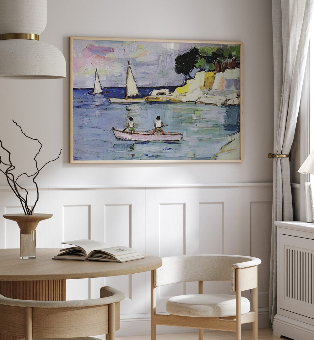 Beautifully designed SAILBOATS sail across calm waters, perfect for thrill-seekers and beginners alike.