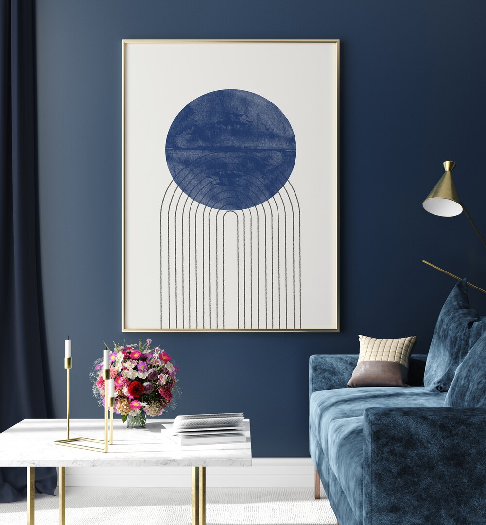 Elevate your space with the BLUE MOON NO II. , ABSTRACT PAINTINGS, a stunning focal point in modern decor.