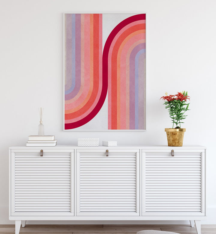 Colorful CURVED LINES, GEOMETRIC ART PRINTS add vibrant energy and modern style to any space. Perfect for home decor.