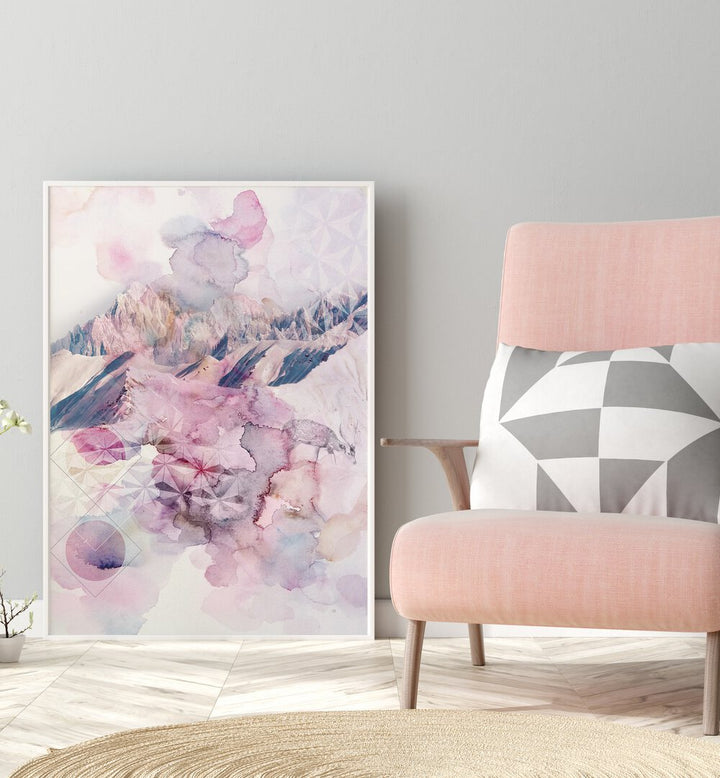DUSK I, ABSTRACT PAINTINGS features soft pastels and dreamy landscapes, perfect for modern decor.