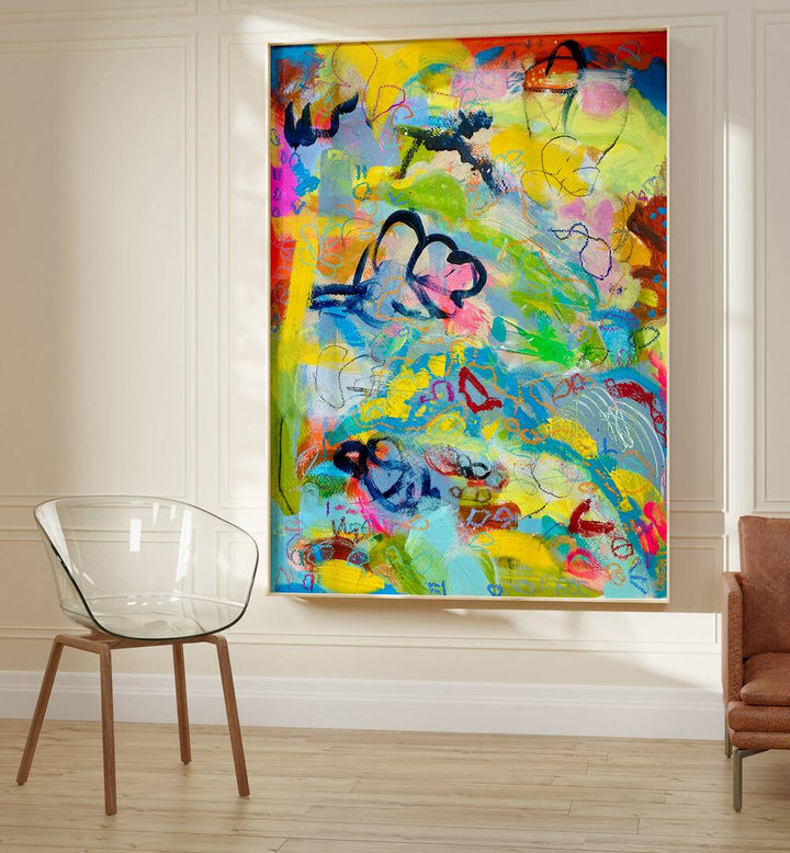 Vibrant display of FRUITS OF LABOR, ABSTRACT PAINTINGS, enhancing modern decor with color and emotion.