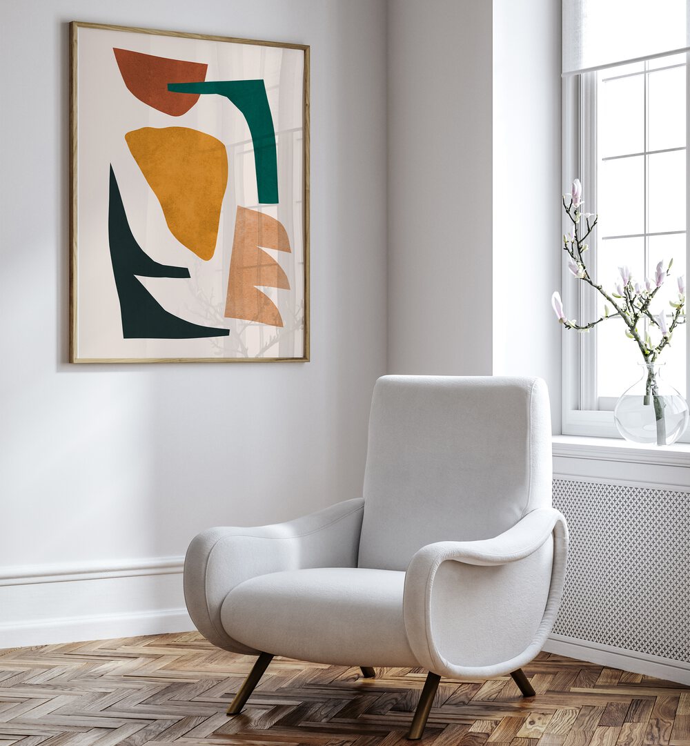 Stylish room featuring EXPRESSIVE VI, GEOMETRIC ART PRINTS, enhancing creativity in modern decor.