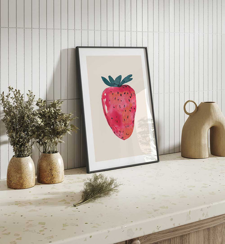 FRESA , KITCHEN POSTERS featuring a vibrant strawberry print to enhance kitchen decor with charm and style.