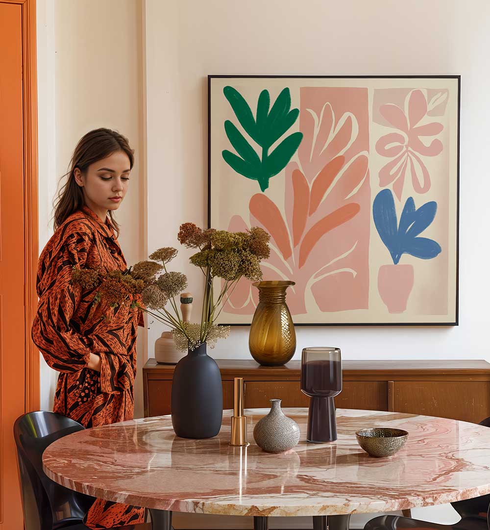 HARMONIOUS PLANTS , FLORAL FLOWER PAINTINGS