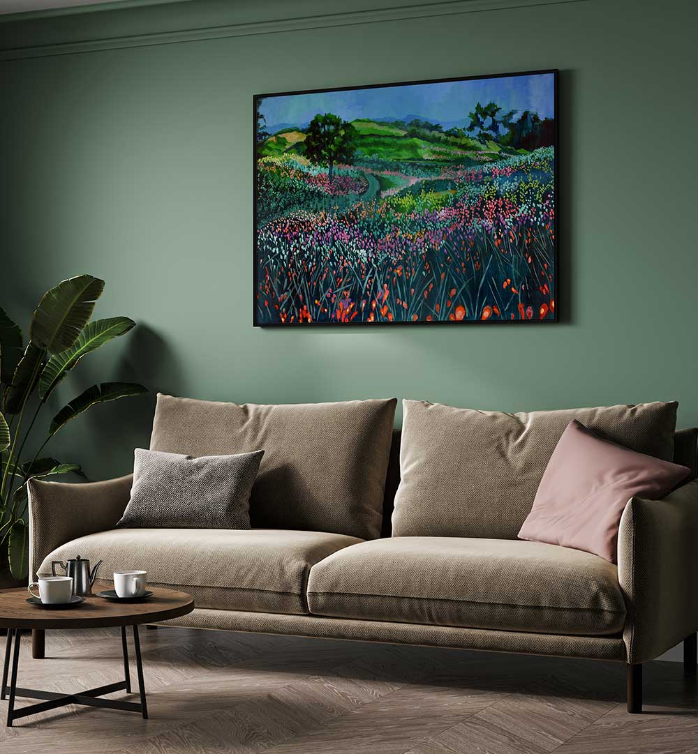 FIELDS OF FLOWERS , LANDSCAPE PAINTINGS