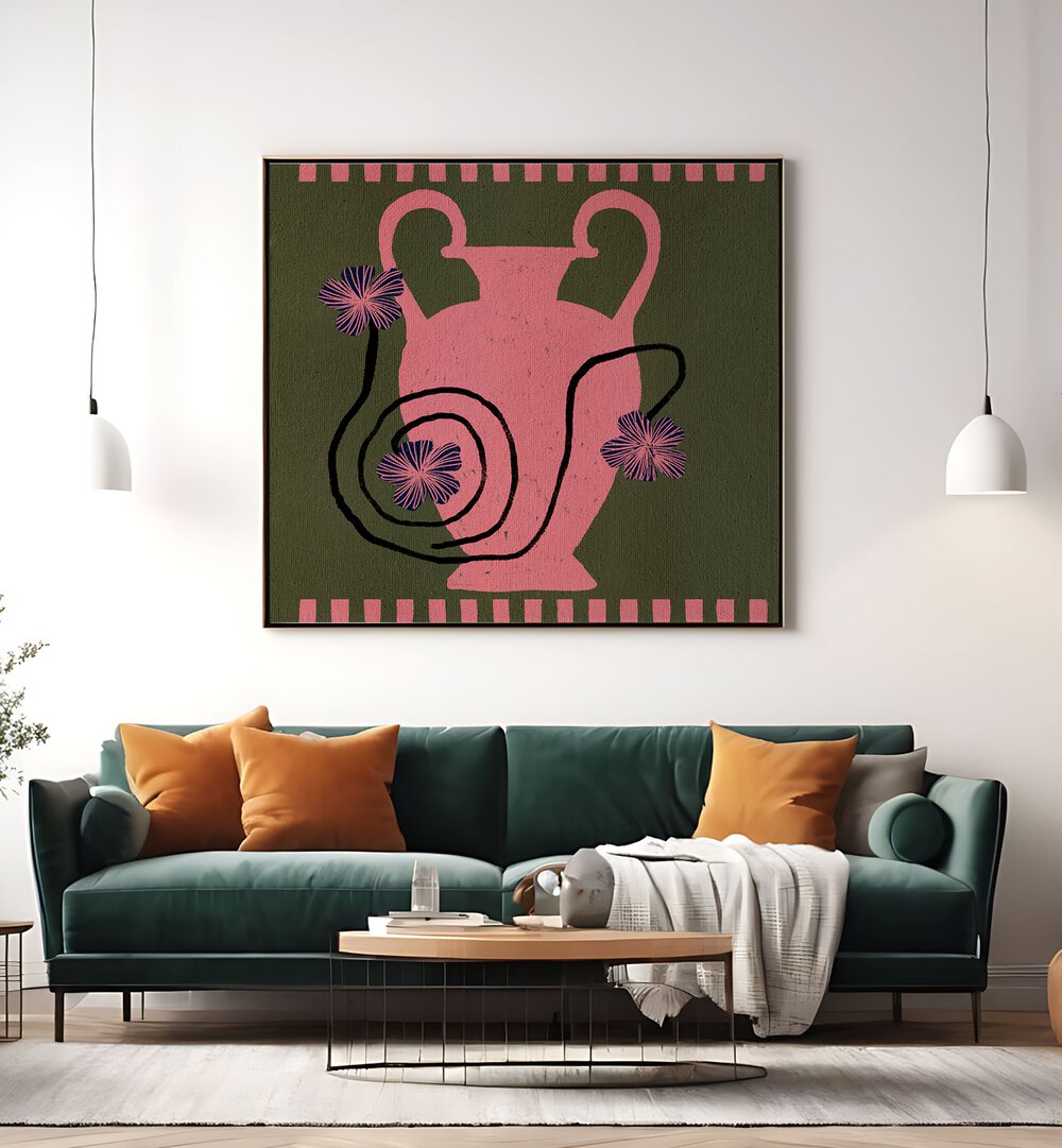 Brighten your space with OUT OF VASE BLOOMS I, KITCHEN POSTERS, showcasing vibrant floral art in a modern design.