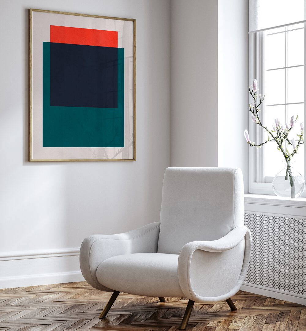 COLORFUL OVERLAY XIII, GEOMETRIC ART PRINTS brighten up any space with vibrant colors and modern design elegance.
