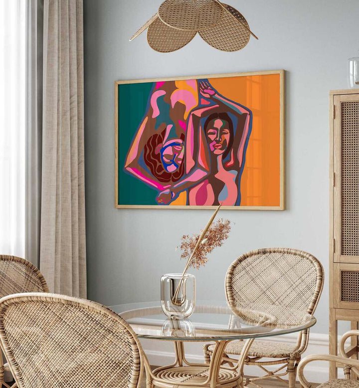 Vibrant artwork from MARIA A KARLA II, PORTRAITS, showcasing stunning figurative illustrations in a modern setting.