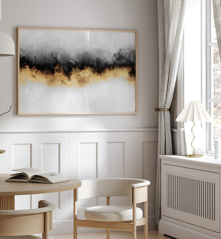 Stylish room showcasing SKY II, ABSTRACT PAINTINGS with vibrant colors on display, perfect for modern home decor.