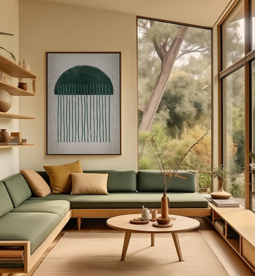 Transform your space with EMERALD SUSPICIOUS JELLYFISH, GEOMETRIC ART PRINTS, adding modern elegance to your decor.