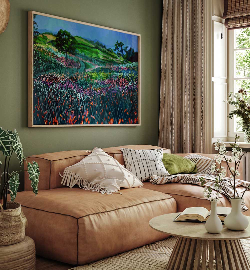 FIELDS OF FLOWERS , LANDSCAPE PAINTINGS