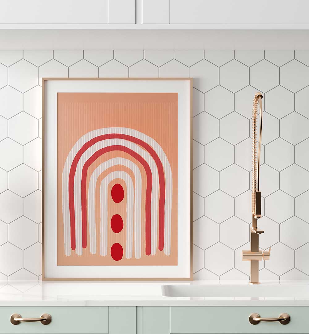 STYLIZED FLORAL DESIGN , BOHO ART PAINTINGS