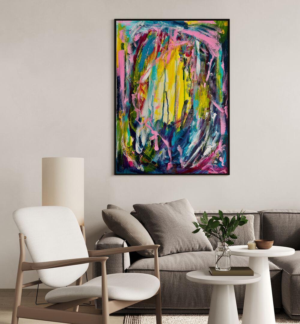 Vibrant EUPHORIA, ABSTRACT PAINTINGS elevating modern spaces with captivating colors and emotional expression.