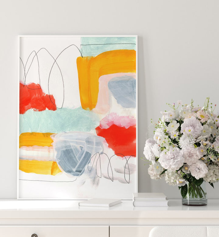 Bright and vibrant, ABSTRACT PAINTING XVI enhances your space with modern elegance and artistic flair. Perfect for decor!