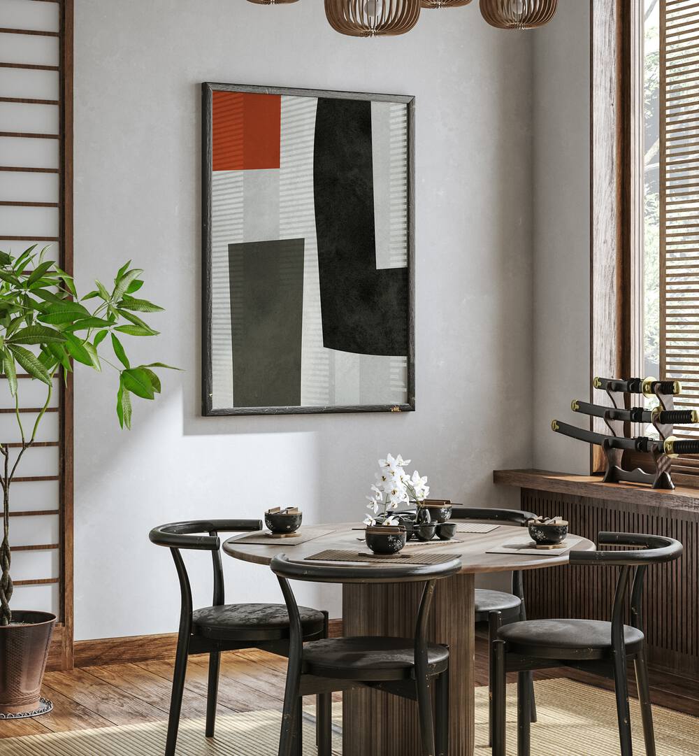 Stylish MODERN SHAPES V, GEOMETRIC ART PRINTS enhance contemporary spaces with unique geometric designs.