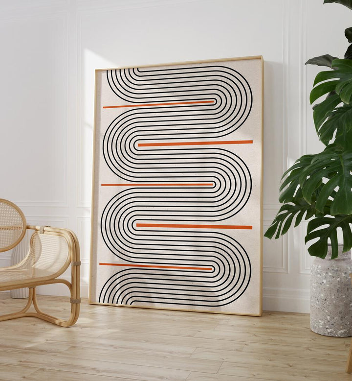 Stylish MODERN BALANCE NO.7, GEOMETRIC ART PRINTS showcased in a contemporary living space, enhancing your decor.