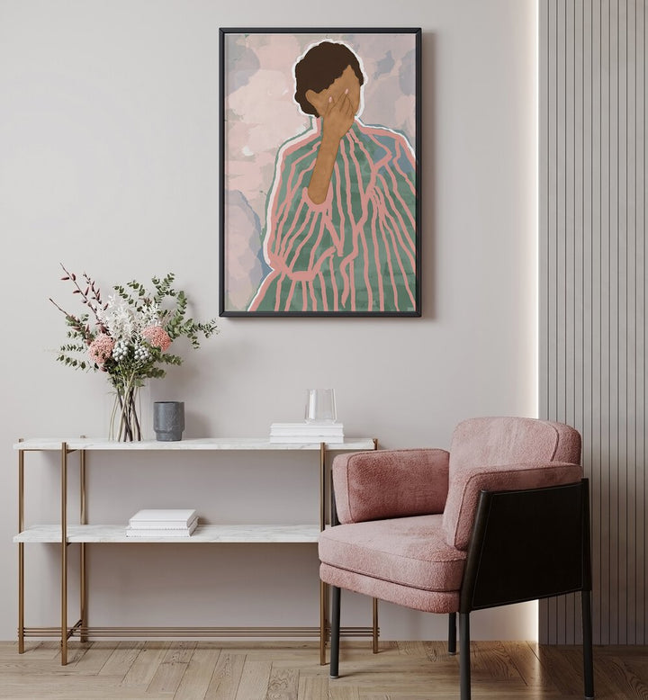 Stylish WOMAN, FASHION POSTERS displayed in a modern living space, reflecting elegance and contemporary design.