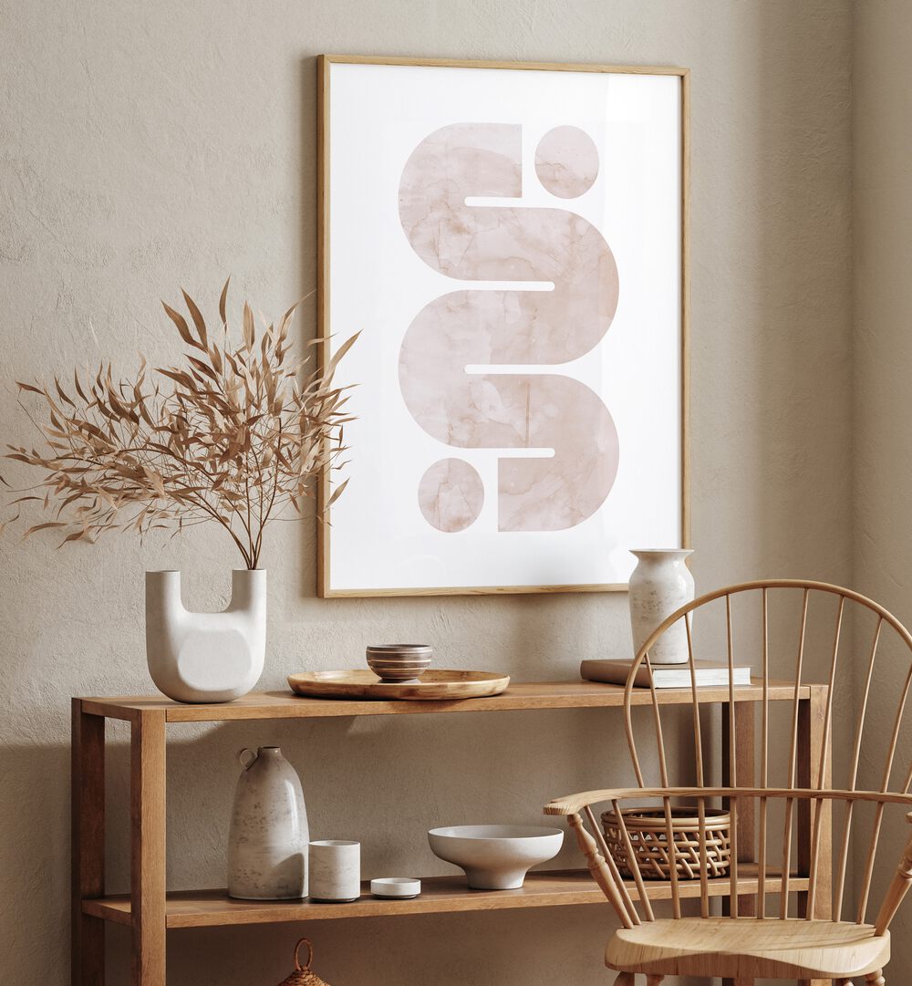 Stylish WATERCOLOR CIRCLES IV, BOHO ART PAINTINGS showcased in a modern interior, perfect for artistic decor.