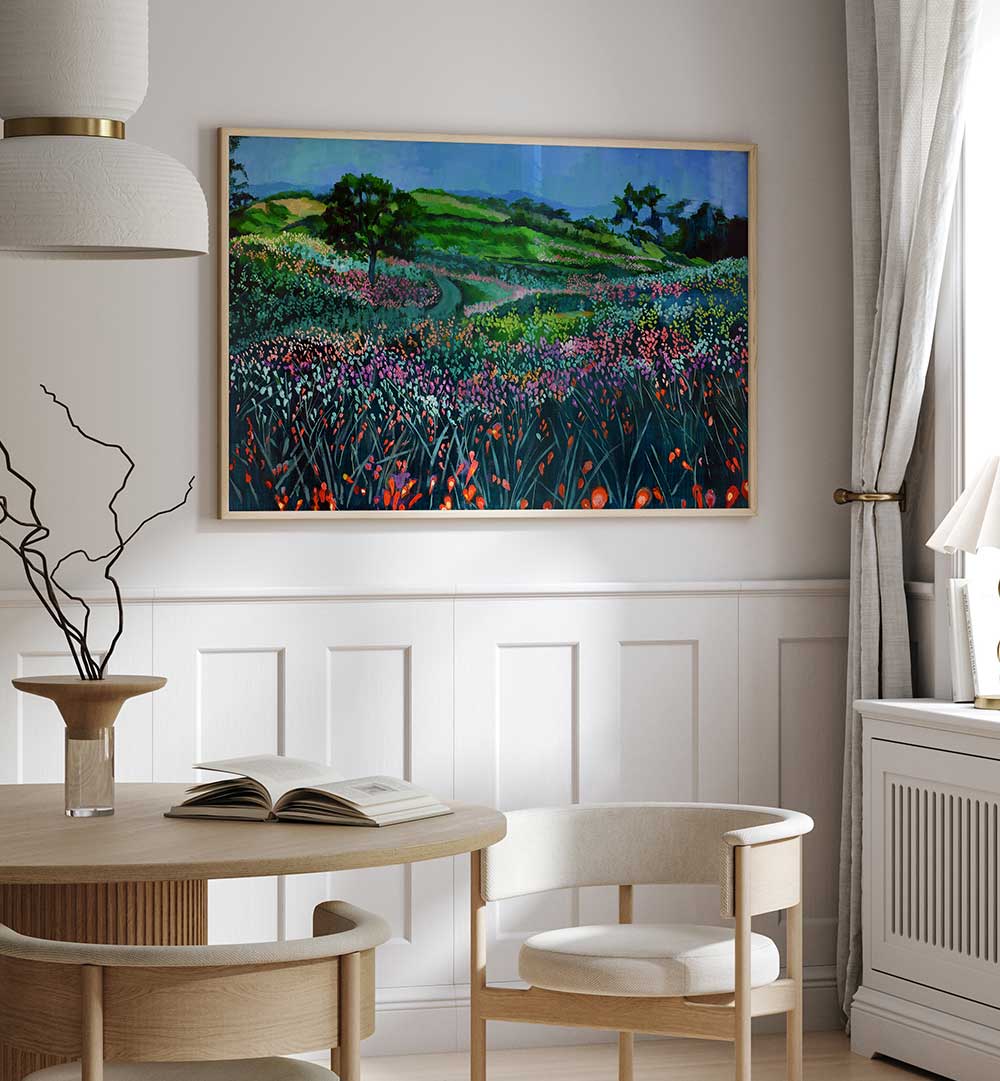 FIELDS OF FLOWERS , LANDSCAPE PAINTINGS