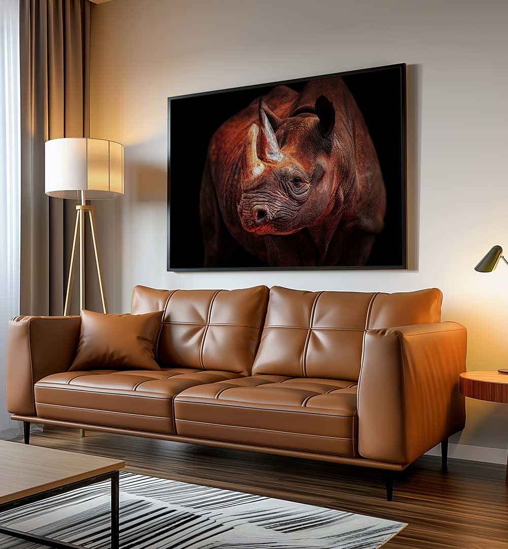 RHINO POSING  , PHOTOGRAPHY PRINTS