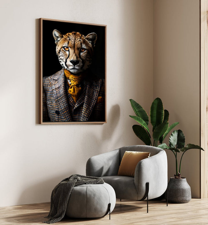 Stylish WILD SUITS - CHEETAH, ANIMAL PAINTINGS by Philippe HUGONNARD showcase wild elegance in modern decor.
