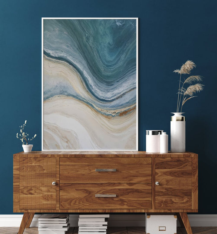 Elegant Sandy Shores, abstract paintings that evoke coastal relaxation, perfect for enhancing any home decor.