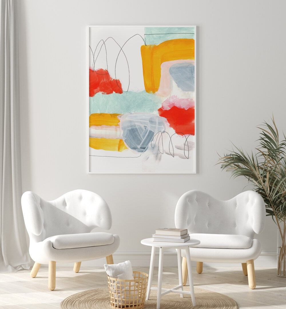 Bright and modern, the ABSTRACT PAINTING XVI enriches your space with vibrant colors and artistic flair. Perfect for any decor.