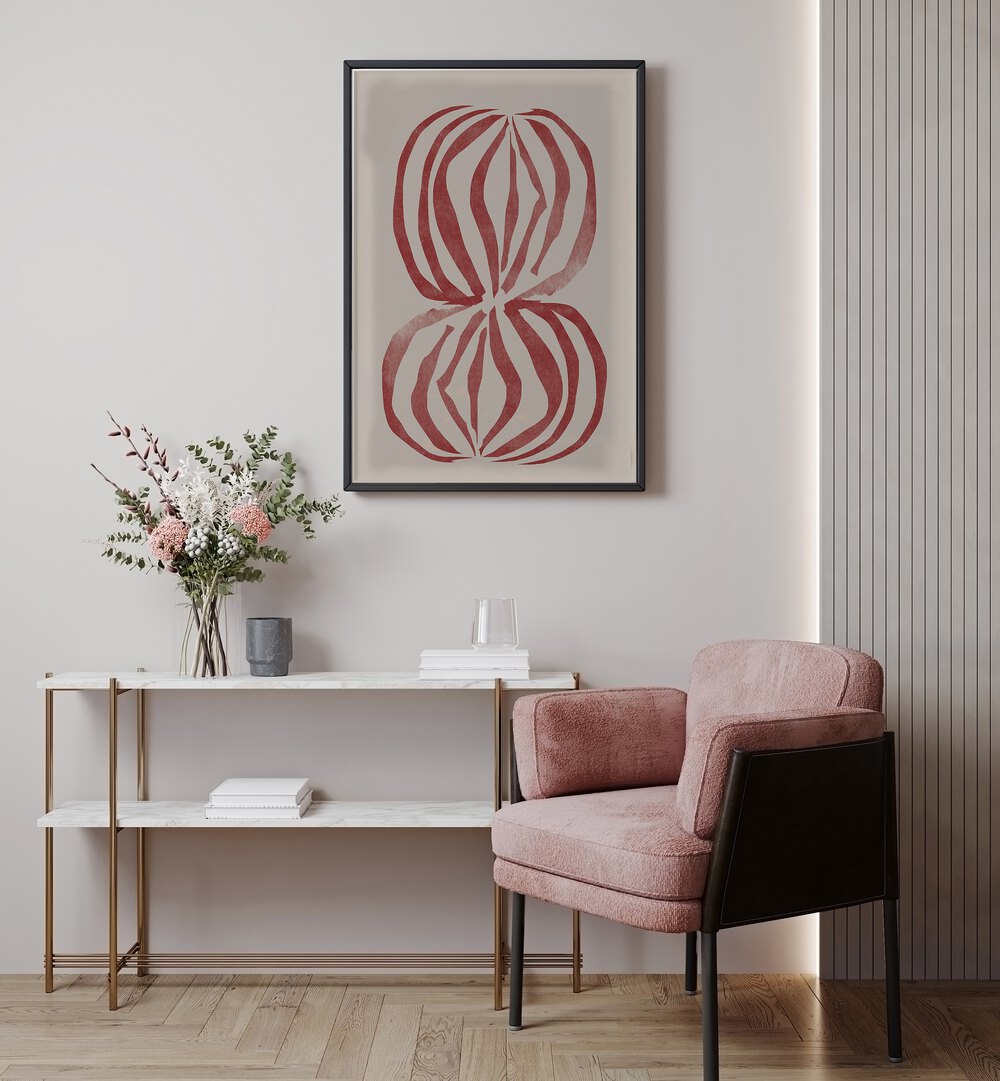 Stylish living room featuring NEW VASE LINE ART, ABSTRACT PAINTINGS to enhance modern aesthetics and timeless elegance.