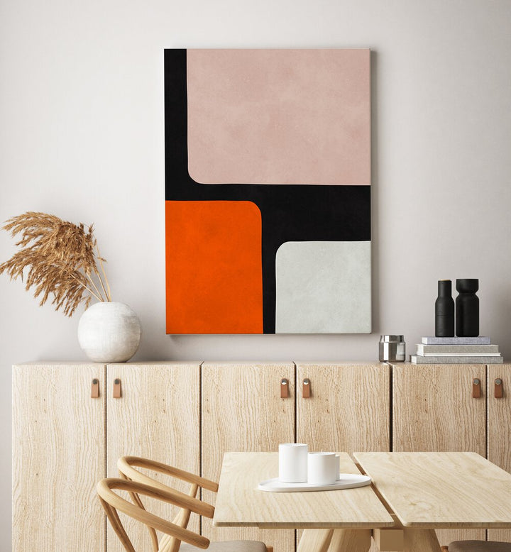 Vibrant EXPRESSIONIST I, GEOMETRIC ART PRINTS enhance contemporary spaces with dynamic shapes and colors.